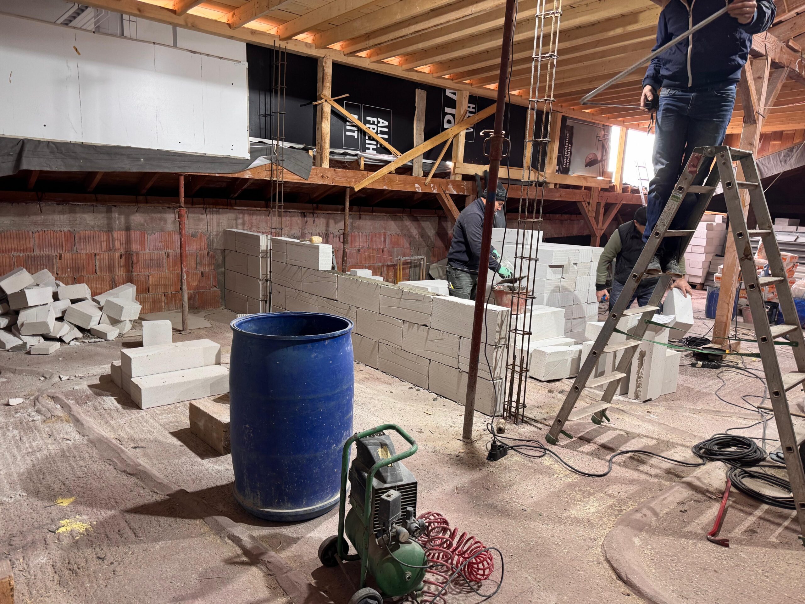 Der Ausbau der zweiten Etage nimmt Gestalt an